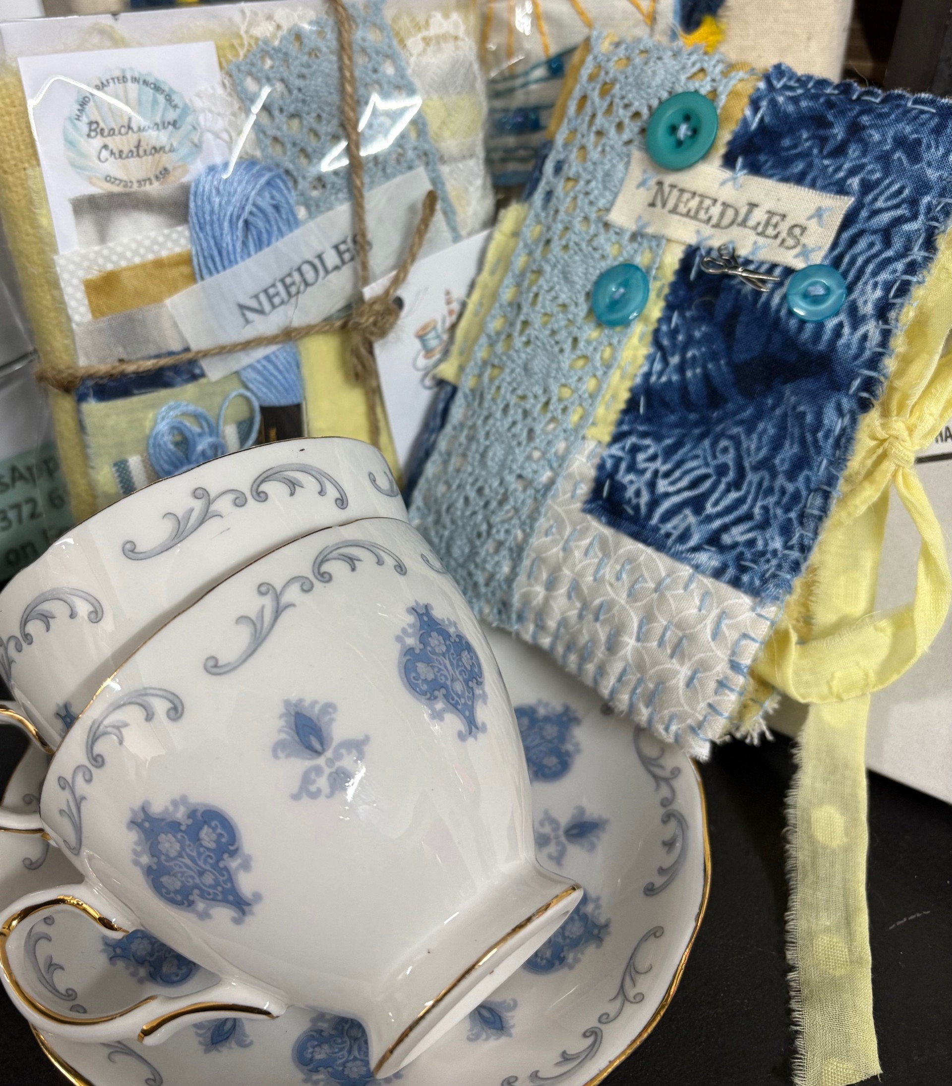 Coastal Blues Vintage Needlecase Stitch Kit - Image 2
