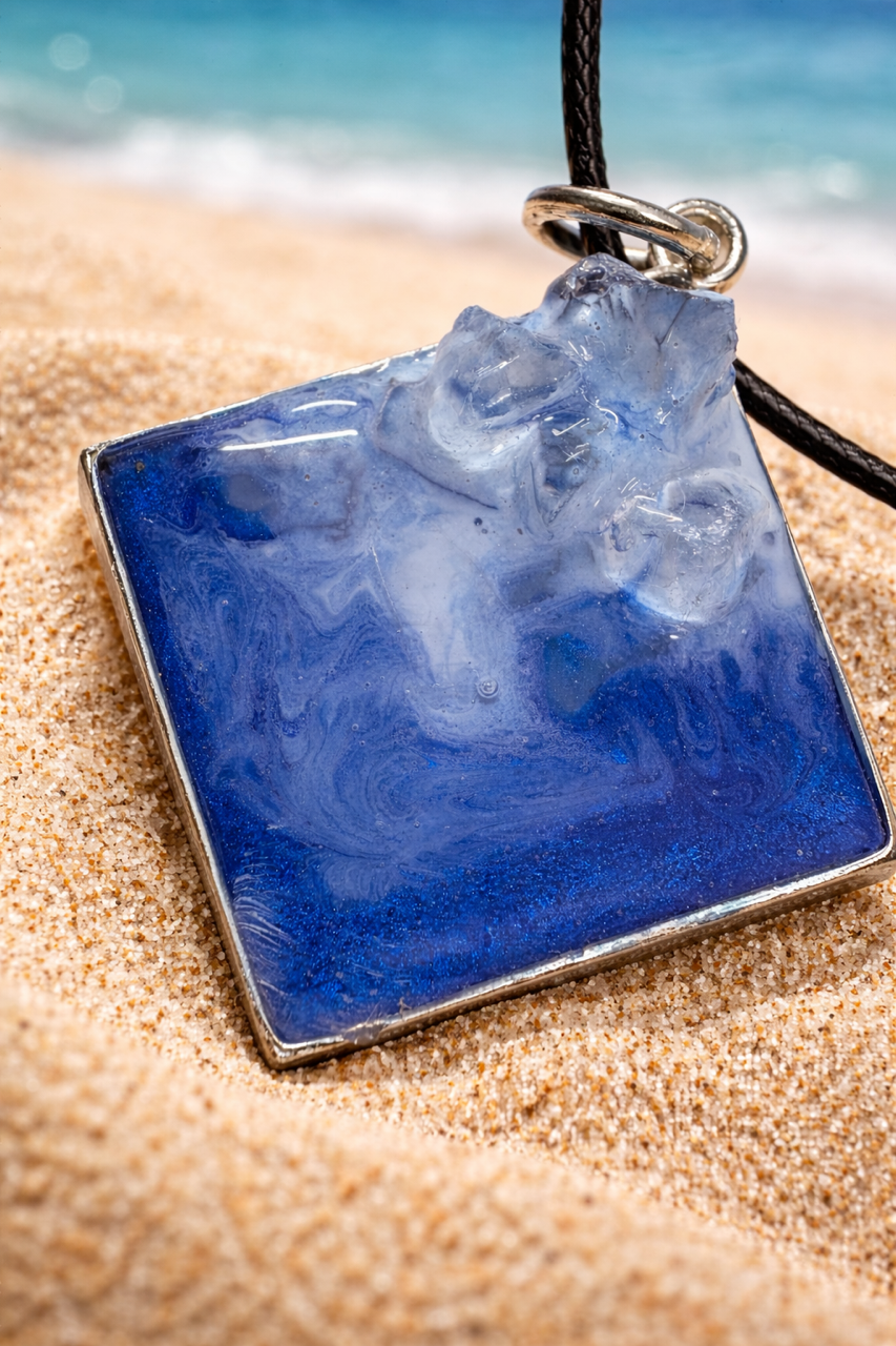 On The Rocks Resin Pendant